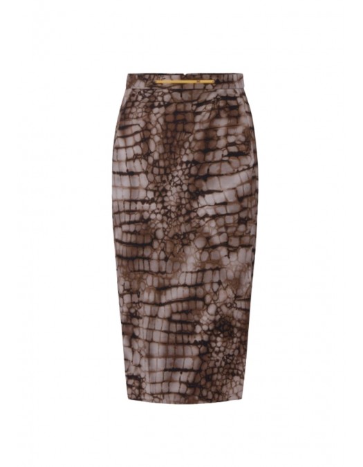 FUSTA ELISABETTA FRANCHI, lightweight jersey fabric, Alligator print - GO14961E2644
