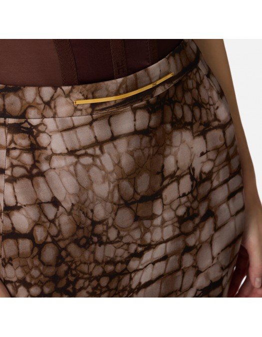 FUSTA ELISABETTA FRANCHI, lightweight jersey fabric, Alligator print - GO14961E2644