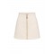 Fusta ELISABETTA FRANCHI, Miniskirt in double layer stretch crêpe fabric, Alb