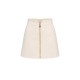 Fusta ELISABETTA FRANCHI, Miniskirt in double layer stretch crêpe fabric, Alb - GO15061E2193
