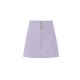 Fusta ELISABETTA FRANCHI, Miniskirt in double layer stretch crêpe fabric, Mov - GO15061E2EV7