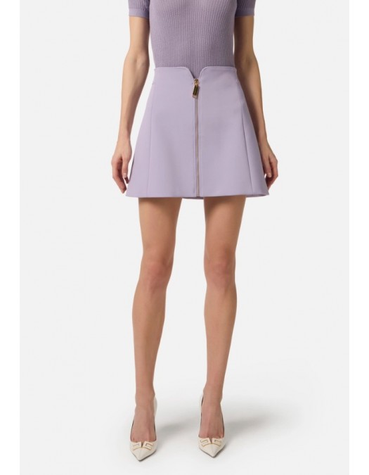 Fusta ELISABETTA FRANCHI, Miniskirt in double layer stretch crêpe fabric - GO15661E2EV7