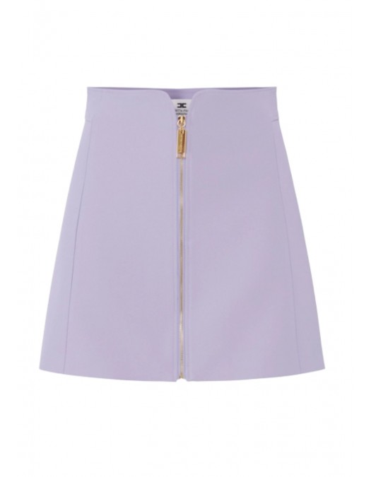 Fusta ELISABETTA FRANCHI, Miniskirt in double layer stretch crêpe fabric - GO15661E2EV7