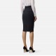 Fusta ELISABETTA FRANCHI, technical bi-elastic fabric with belt, Negru - GO15961E2110