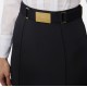 Fusta ELISABETTA FRANCHI, technical bi-elastic fabric with belt, Negru - GO15961E2110