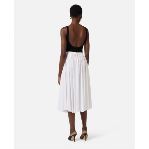 Fusta ELISABETTA FRANCHI, Stretch cotton skirt with jewel detail