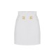 Fusta ELISABETTA FRANCHI, Miniskirt in double layer stretch crêpe fabric with elastic straps - GO16761E2360