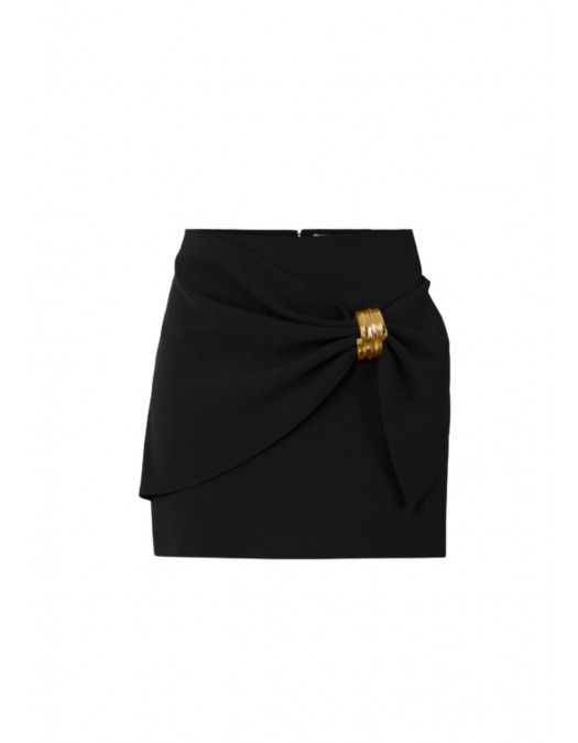Fusta ELISABETTA FRANCHI, Miniskirt with jewel detail, Negru - GO18862E2110