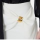Fusta ELISABETTA FRANCHI, Miniskirt with jewel detail, Alb - GO18862E2360