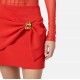 Fusta ELISABETTA FRANCHI, Miniskirt with jewel detail, Orange - GO18862E2H85