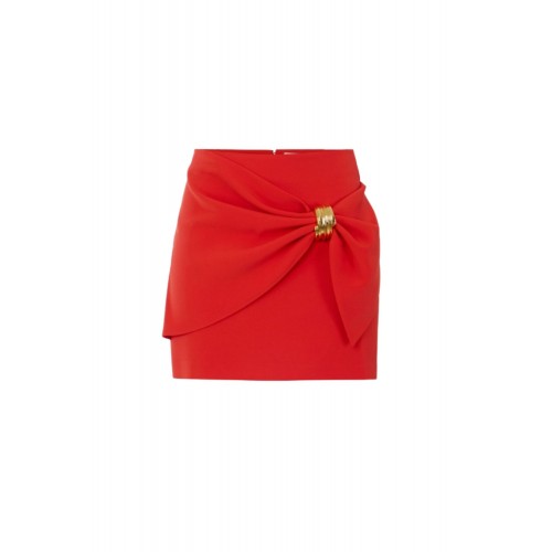 Fusta ELISABETTA FRANCHI, Miniskirt with jewel detail, Orange