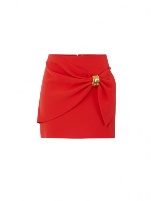 Fusta ELISABETTA FRANCHI, Miniskirt with jewel detail, Orange - GO18862E2H85