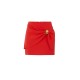 Fusta ELISABETTA FRANCHI, Miniskirt with jewel detail, Orange - GO18862E2H85
