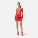 Fusta ELISABETTA FRANCHI, Miniskirt with jewel detail, Orange - GO18862E2H85