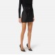 Fusta ELISABETTA FRANCHI, Mini skirt in duchesse with elastic bands, Negru - GO18962E2110