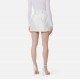 Fusta ELISABETTA FRANCHI, Mini skirt in duchesse with elastic bands, Alb - GO18962E2360