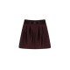 Fusta ELISABETTA FRANCHI, Mini skirt in duchesse with elastic bands, Maro - GO18962E2644
