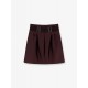 Fusta ELISABETTA FRANCHI, Mini skirt in duchesse with elastic bands, Maro - GO18962E2644