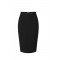 Fusta ELISABETTA FRANCHI, Skirt in stretch double-layer crêpe fabric with jewel detail