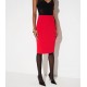 Fusta ELISABETTA FRANCHI, Skirt in stretch double-layer crêpe fabric with jewel detail - GO22366E2CG5