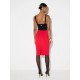 Fusta ELISABETTA FRANCHI, Skirt in stretch double-layer crêpe fabric with jewel detail - GO22366E2CG5