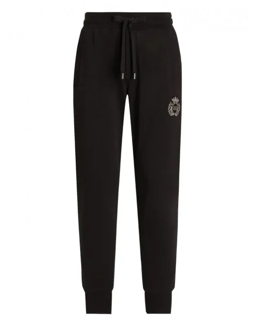 Pantaloni trening DOLCE & GABBANA, Logo Embroidered, Men, Black - GP07TZG7PJ7N0000 Pantaloni trening DOLCE & GABBANA, Logo Embroidered, Men, Black - GP07TZG7PJ7N0000