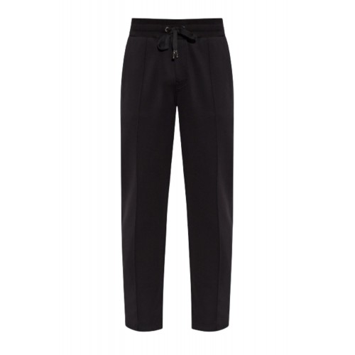 Pantaloni DOLCE & GABBANA, BLACK Sweatpants with logo patch