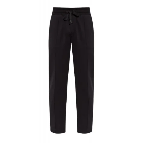 Pantaloni DOLCE & GABBANA, BLACK Sweatpants with logo patch