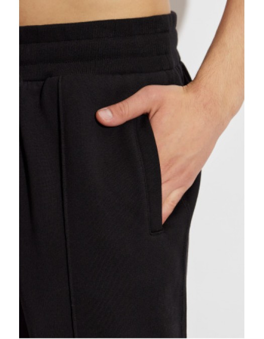 Pantaloni DOLCE & GABBANA, BLACK Sweatpants with logo patch - GP0M5TG7Q2ON0000