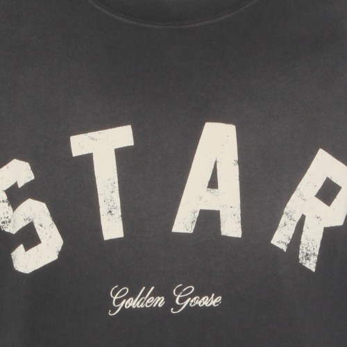 Tricou Golden Goose, Cream Star  Print, Grey