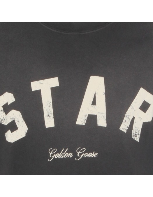 Tricou Golden Goose, Cream Star  Print, Grey - GUP01873P00241960666