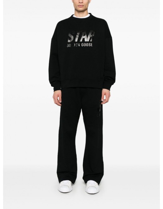 Pantaloni GOLDEN GOOSE, Jogging Pants, All Black - GUP02123P00180390100 Pantaloni GOLDEN GOOSE, Jogging Pants, All Black - GUP02123P00180390100