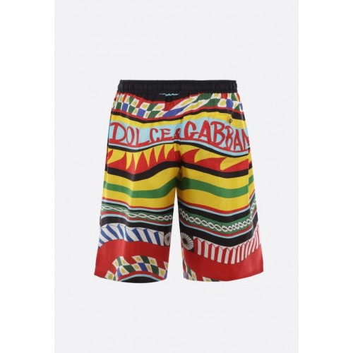 Pantaloni scurti DOLCE AND GABBANA, Carretto Print, CARRETTO PRINTED TWILL Pantaloni scurti DOLCE AND GABBANA, Carretto Print, CARRETTO PRINTED TWILL