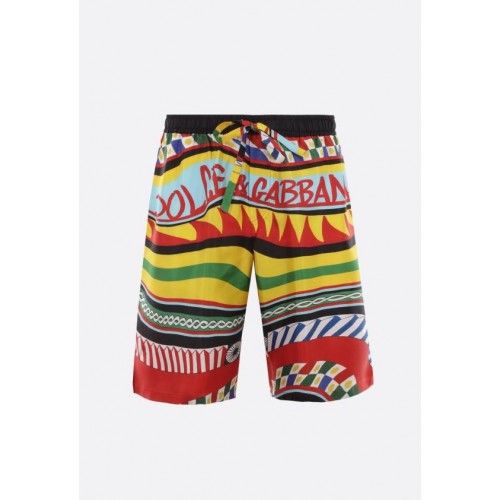 Pantaloni scurti DOLCE AND GABBANA, Carretto Print, CARRETTO PRINTED TWILL Pantaloni scurti DOLCE AND GABBANA, Carretto Print, CARRETTO PRINTED TWILL