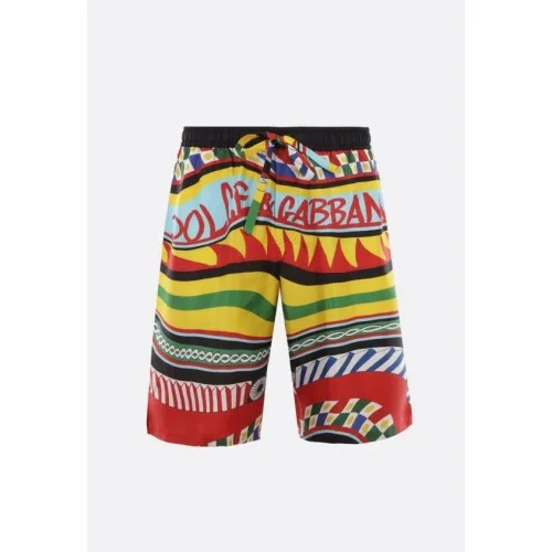 Pantaloni scurti DOLCE AND GABBANA, Carretto Print, CARRETTO PRINTED TWILL