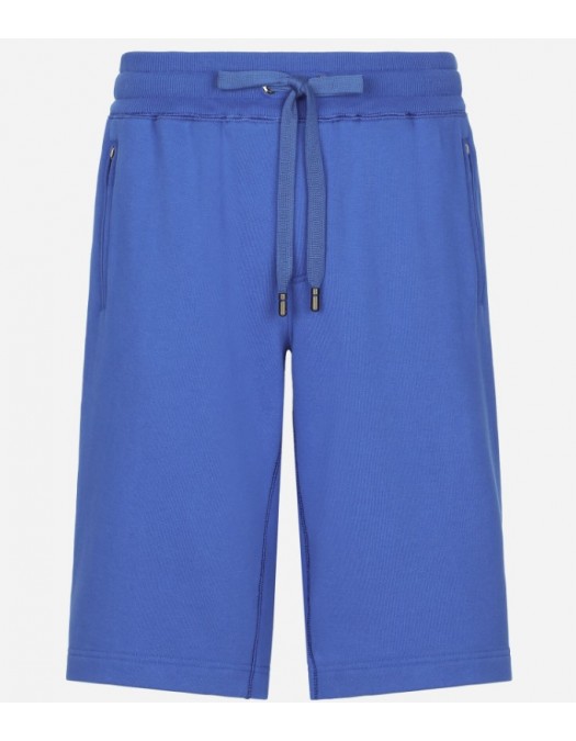 Pantaloni scurti DOLCE AND GABBANA, Logo Metalic, Blue - GVB7HTG7F2GBA232