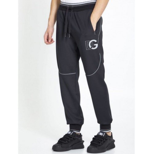 Pantaloni DOLCE & GABBANA, Cu logo, Negru