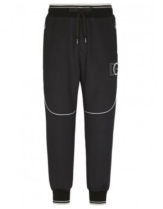 Pantaloni DOLCE & GABBANA, Cu logo, Negru - GVSCAZFUGK6N0000 Pantaloni DOLCE & GABBANA, Cu logo, Negru - GVSCAZFUGK6N0000