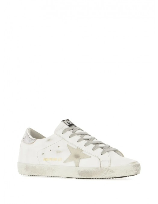 Sneakers Golden Goose, Distressed Effect, Grey Details, White - GWF00101F00086110417