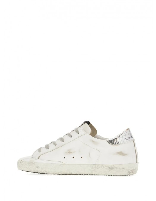 Sneakers Golden Goose, Distressed Effect, Grey Details, White - GWF00101F00086110417