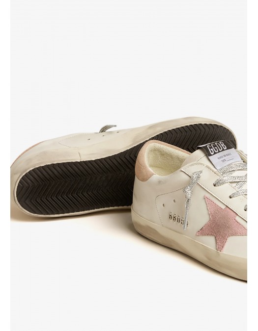 Sneakers Golden Goose, Super Star, Pink Details, White - GWF00101F00535511691