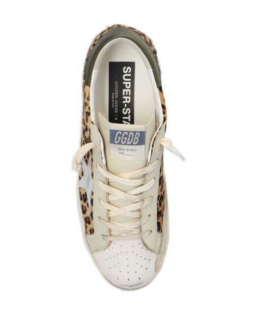 Sneakers Golden Goose, Super-Star Classic, Animal Print, Brown - GWF00101F00611782703