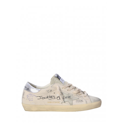 Sneakers Golden Goose, Superstar, Worn Effect, Words, Beige Sneakers Golden Goose, Superstar, Worn Effect, Words, Beige