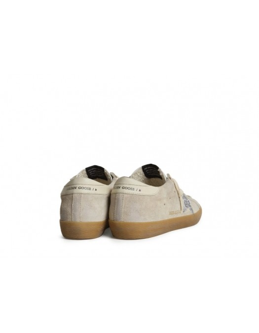Sneakers GOLDEN GOOSE, Super-star in suede with glitter star and leather heel tab - GWF00101F00720215751
