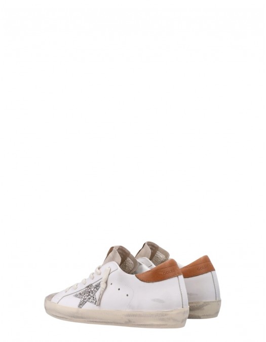Sneakers GOLDEN GOOSE, Super Star Leather Upper And Heel Suede Toe Glitter Star - GWF00101F00871912524