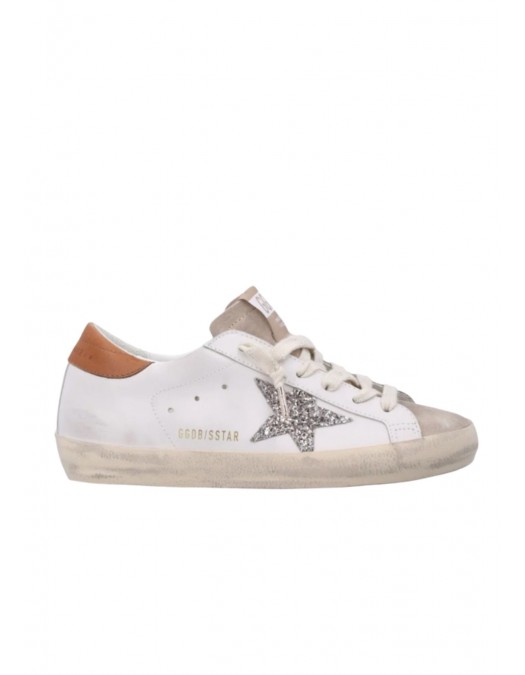 Sneakers GOLDEN GOOSE, Super Star Leather Upper And Heel Suede Toe Glitter Star - GWF00101F00871912524