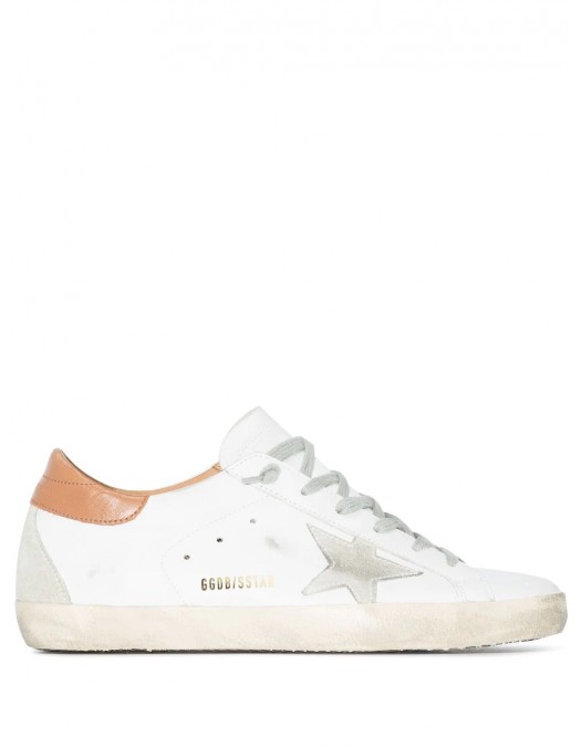 Sneakers Golden Goose, Low Top, Super Star, White, Brown Details - GWF00102F002182108031