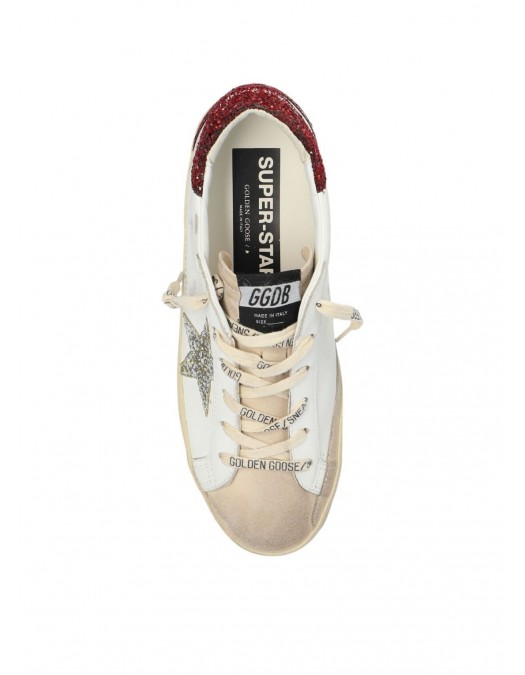 Sneakers Golden Goose, Super Star, Red Details, White - GWF00102F006161827108