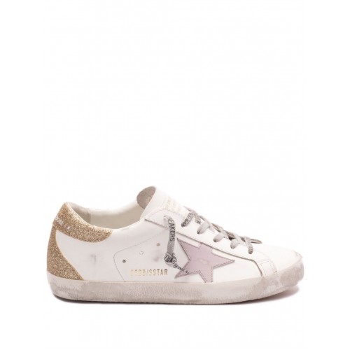 Sneakers Golden Goose, Superstar, Gold Sparkling, White Sneakers Golden Goose, Superstar, Gold Sparkling, White
