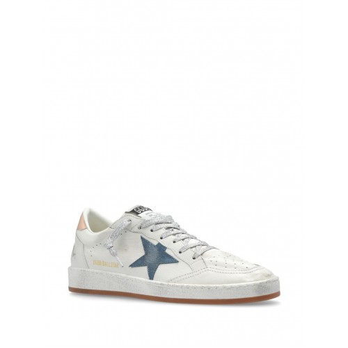 Sneakers Golden Goose, Ball Star, Distressed Leather, White Sneakers Golden Goose, Ball Star, Distressed Leather, White